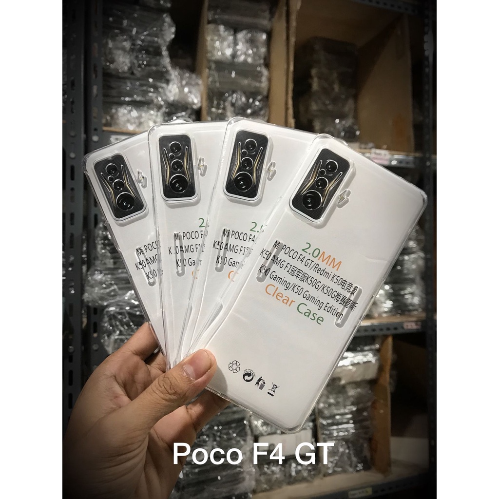 Soft Case OEM Transparan Xiaomi Poco F4 5G / F4 GT / Redmi K40S / K50 Gaming / Note 9 Clear Ultra Thin TEBAL 2.0mm SUPER CLEAR