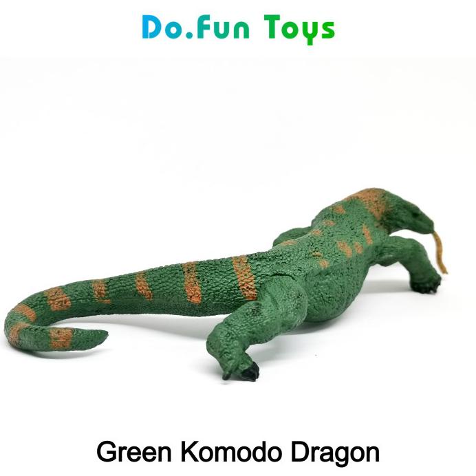 GREEN KOMODO DRAGON ANIMAL FIGURE / MINIATUR MAINAN KOMODO HIJAU