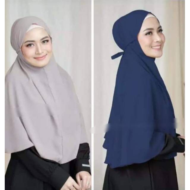 Jilbab Instan Bergo Maryam Diamond tali Size Besar