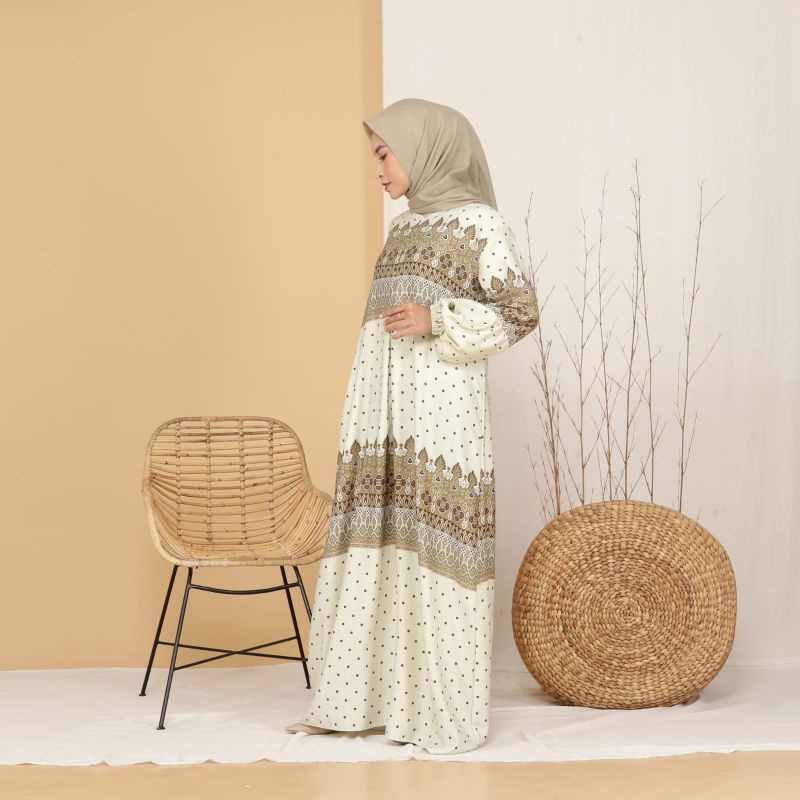 Gamis Motif Polkadot Etnic Series Terbaru