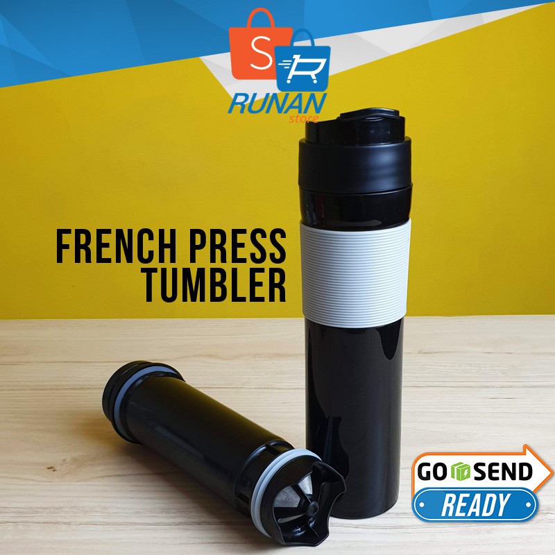 Coffee Tumbler Gelas Kopi Portable - French Press Tumbler coffee maker