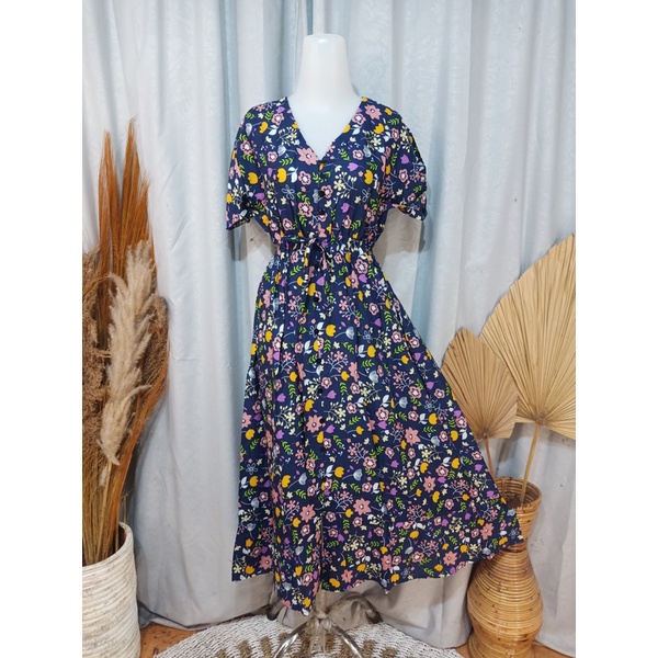 DASTER BALI SENORITA PANJANG BUSUI FRIENDLY-Kembang Navy