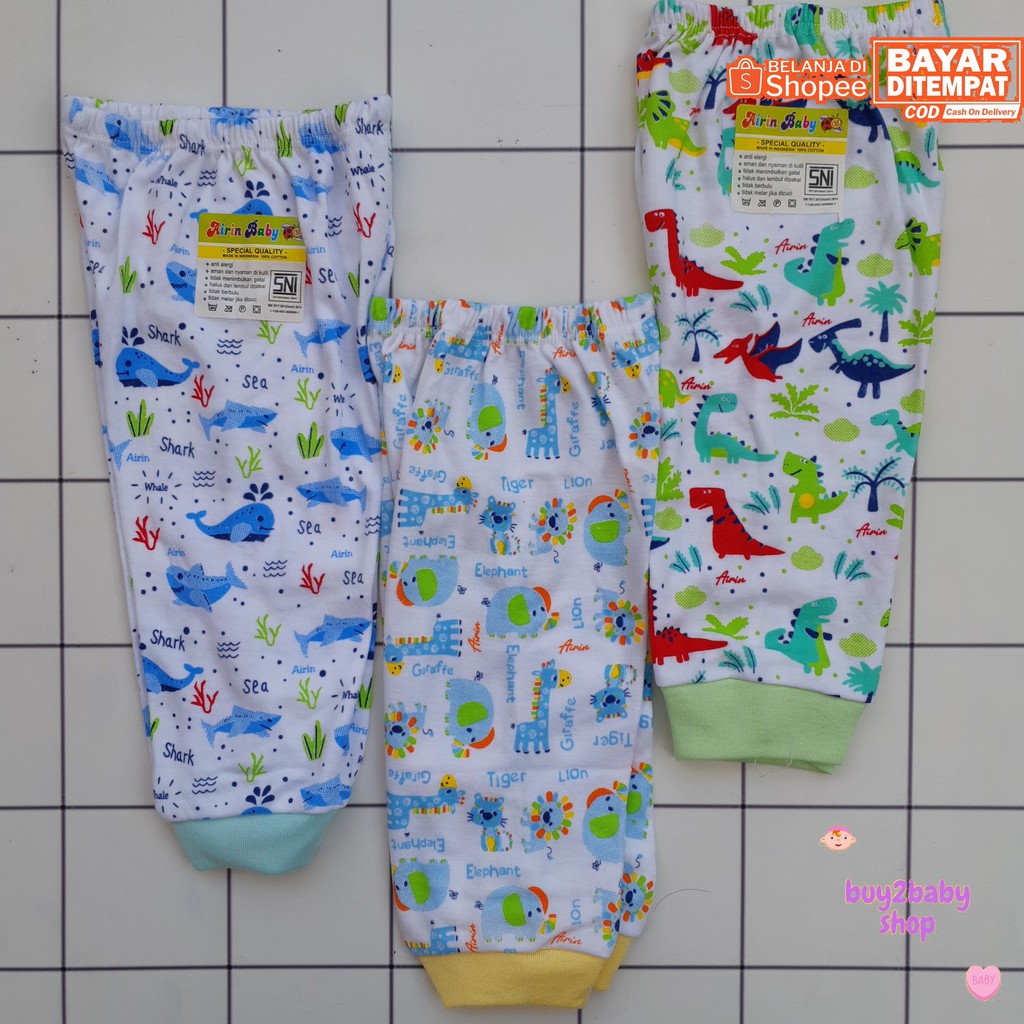 Celana panjang bayi Animal Series Little Smart Airin Baby 0-3 Bulan 3 PCS