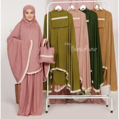 Ori&Terjamin Mukena Polos Jumbo Wanita Termurah Mukena Jumbo Bahan Katun Rayon