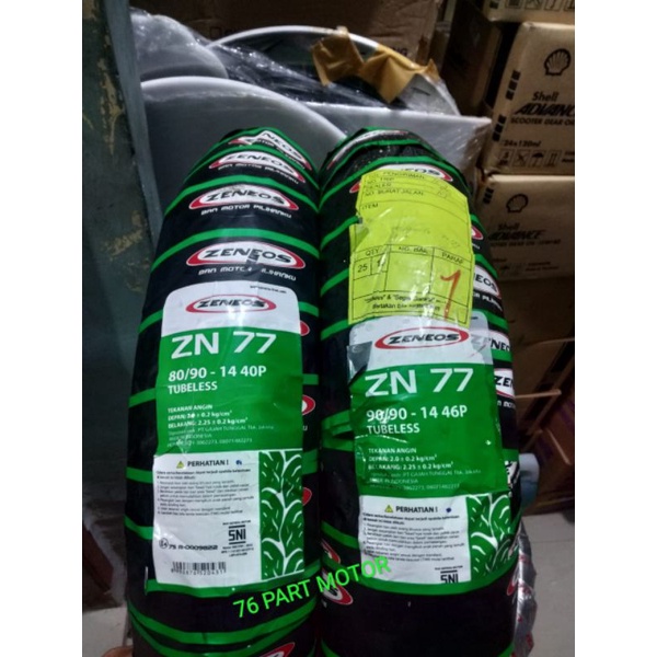 PAKET BAN TUBLES MATIC ZENEOS ZN 77 UK. 80/90 +90/90.14 FOR ALL MATIC FREE PENTIL