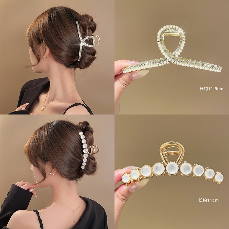 Jepit Rambut Bentuk Hiu Bahan Logam Gaya Korea Untuk Wanita