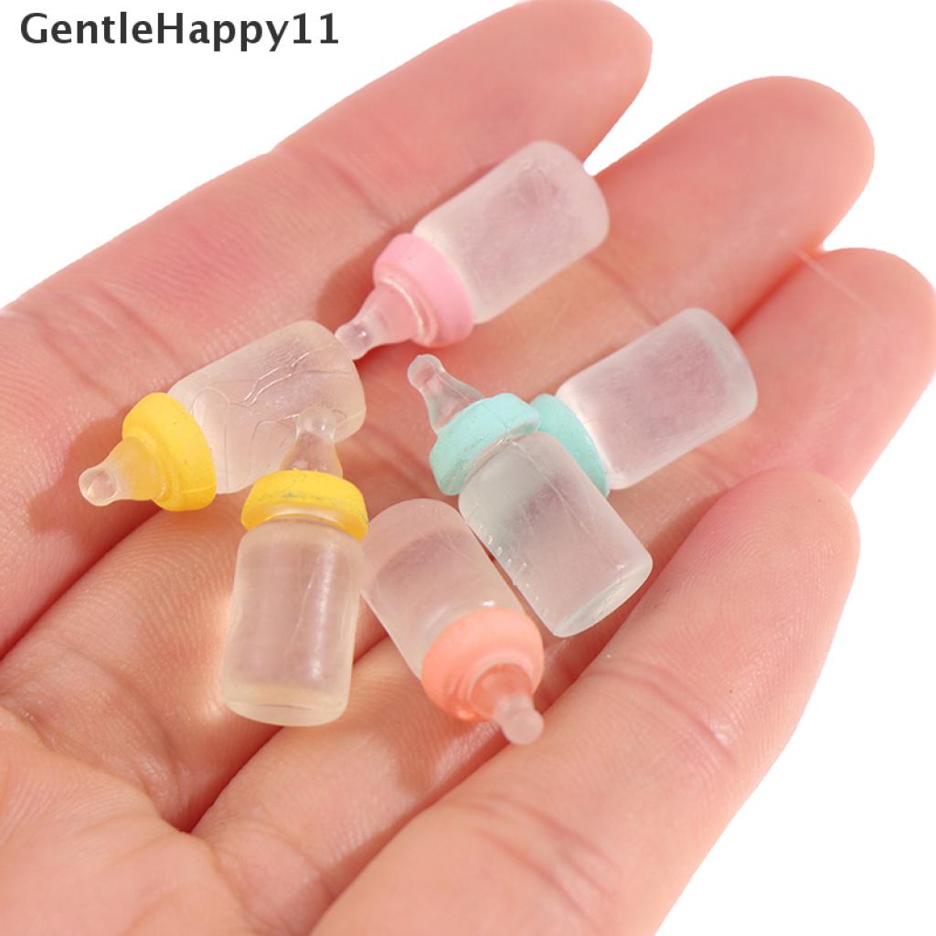 Gentlehappy 6Pcs Miniatur Botol Susu Bayi Skala 1: 12 Untuk Dekorasi Rumah Boneka