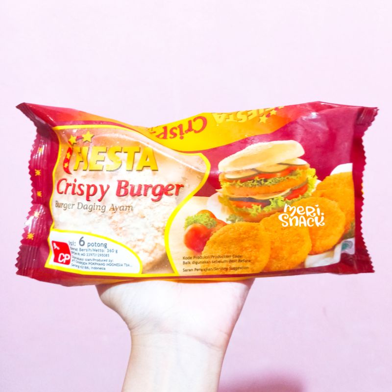 Fiesta Crispy Chicken Burger 360gr / Daging Ayam