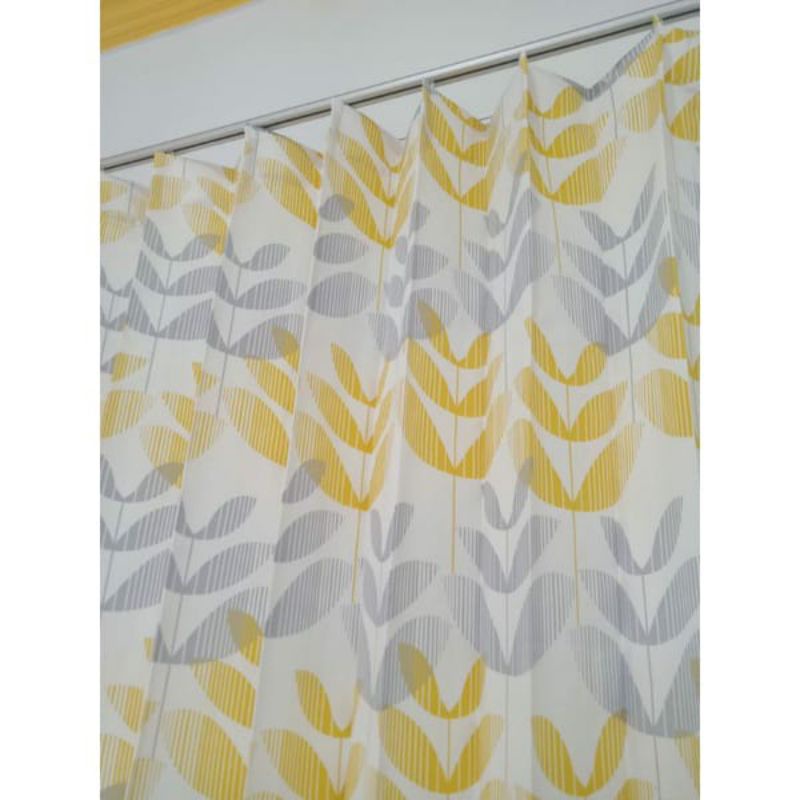 Gorden pitu gorden jendela gorden katun plisket motif kotak