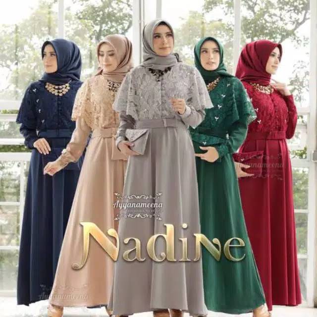 Nadine dress baju gamis pakaian wanita fashion muslim