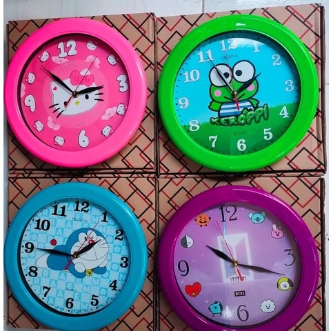 Jam dinding karakter hello kitty / jam dinding karakter keropi