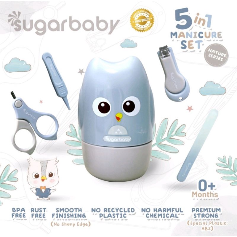 Sugarbaby manicure set 5 in 1/Gunting Kuku Set Bayi