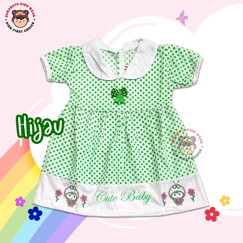 Dress Anak Perempuan Motif Polkadot Warna Cute Baby