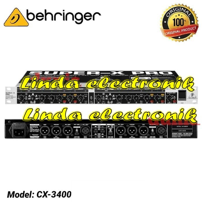 Crossover Behringer CX 3400 V2 Original Behringer Crossover 2ch cx3400 v2