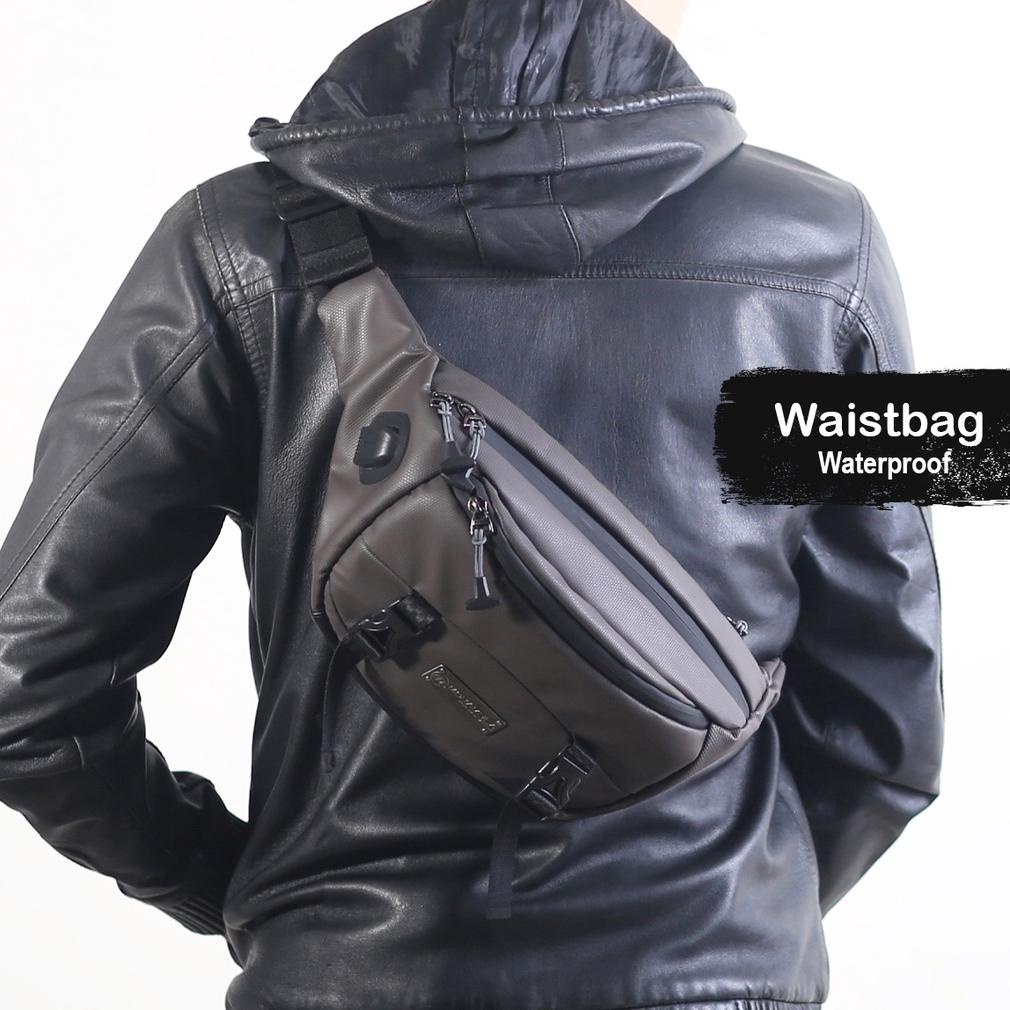Waistbag Pria Wanita Waterproof Original Bahan Polyester Bimo - Yakut Mokamula ,,.