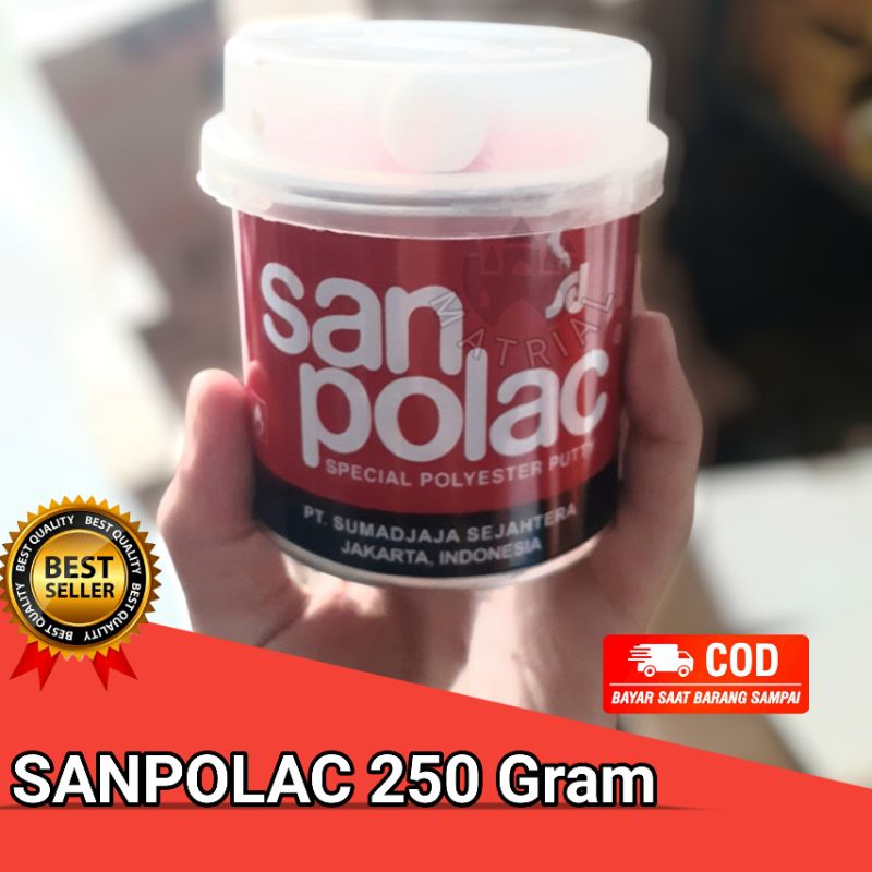 Sanpolac 250 gram Dempul Sanpolac Kaleng Kecil Dempul Plastik Sanpolak Dempul Kayu Murah