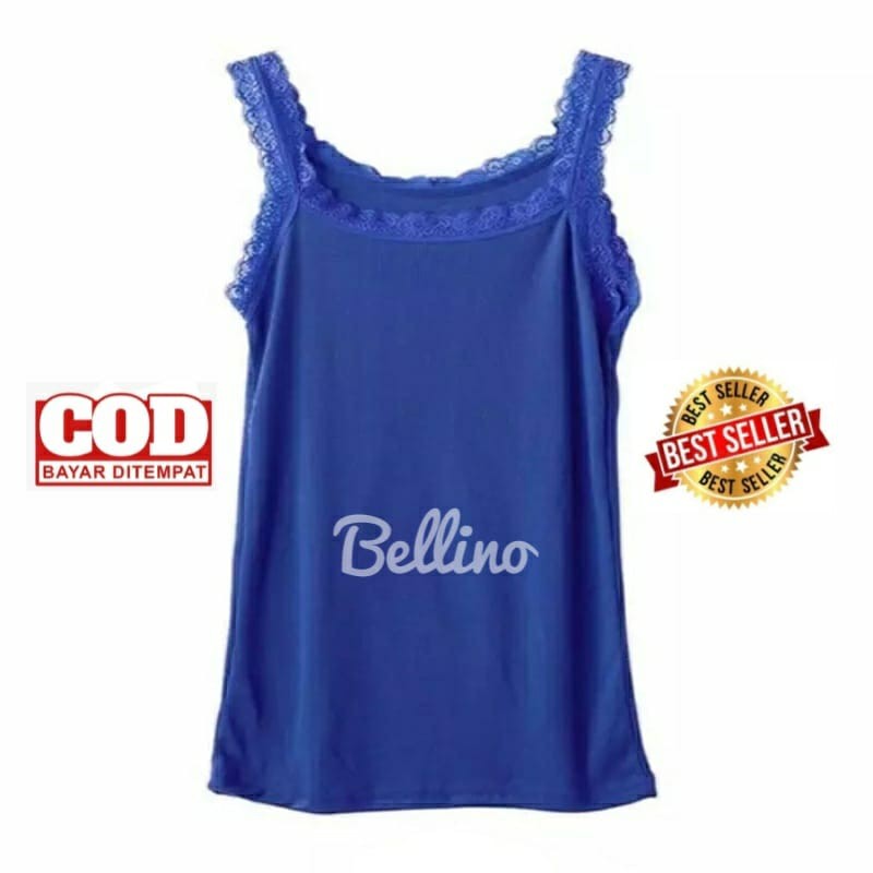 Camisol Renda Jumbo Viorano Tank Top Singlet Camisole Wanita Tanktop Big Size Super Soft Kaos Ft XXL