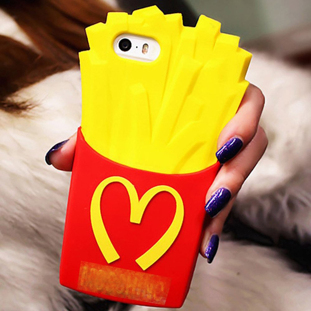 French Fries Teddy Bear Silicone Softcase / Casing HP / Cover Case Handphone