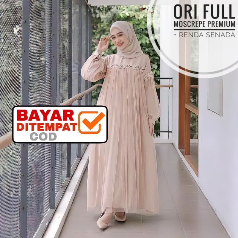 Gamis Gamis Renda Pesta Arab Import Jumbo Murah Mewah Terbaru Premium Maxi Zoya Kekinian Pakaian Wan