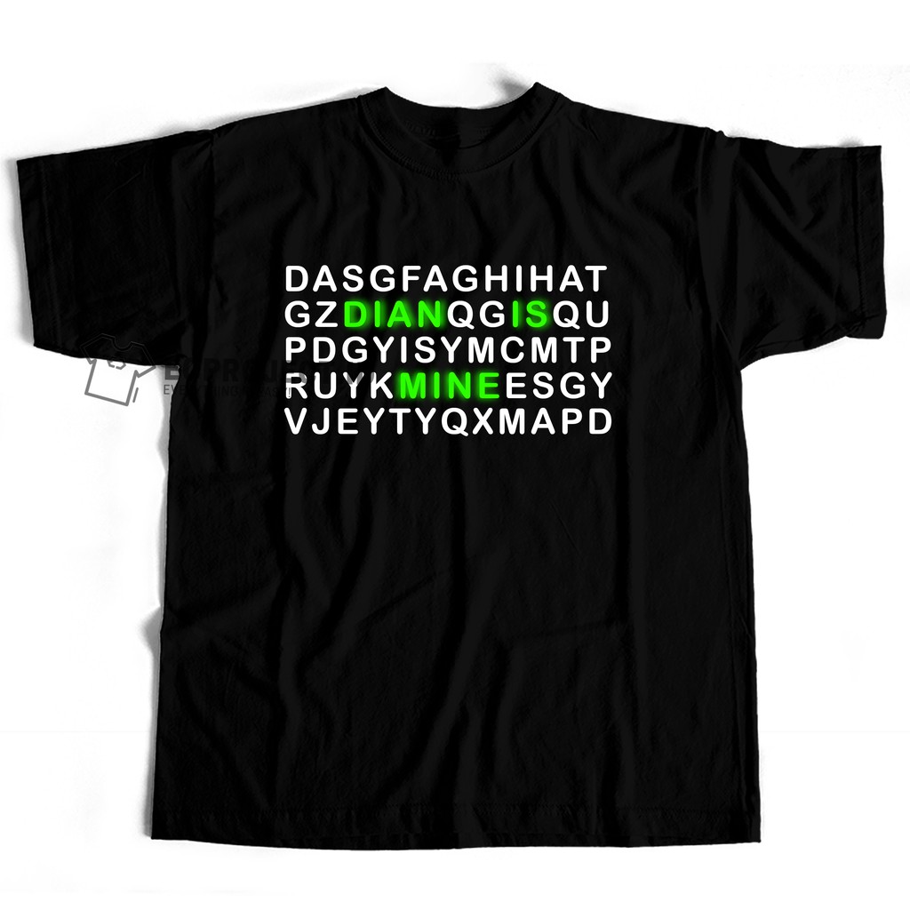 [008 BISA REQUEST] KAOS PUZZLE GLOW IN THE DARK CUSTOM KATA NYALA TSHIRT ECPROJECT.ID