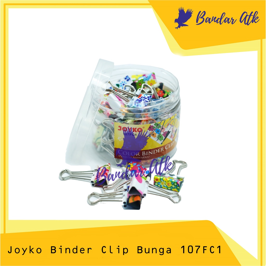 

Binder Clip Joyko 107FC1 Bunga Klip Penjepit Kertas [1 DRUM]