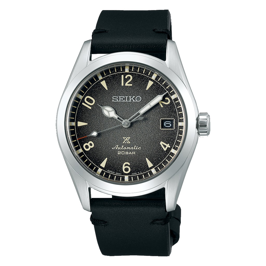 Seiko Prospex SPB159J1 Alpinist Grey Dial Black Leather Strap - Jam Tangan Pria