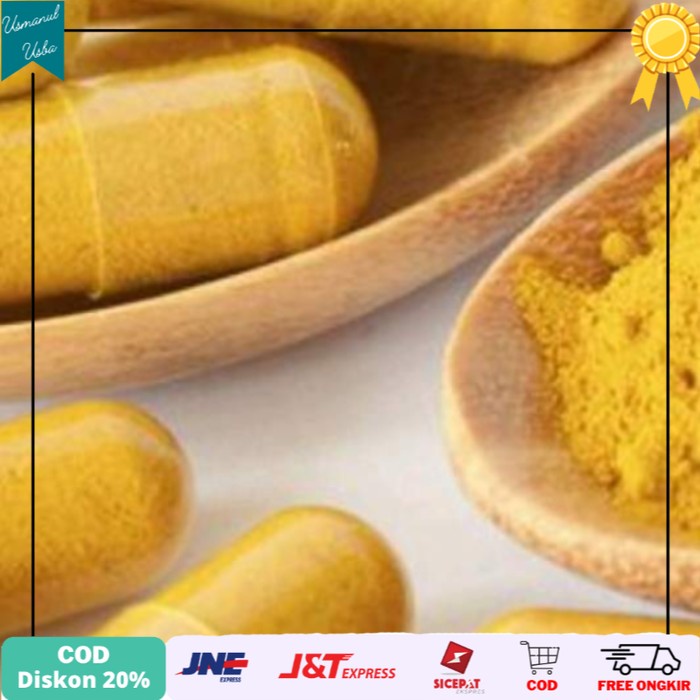 

◾COD◾ kapsul kunyit kuning curah (antibiotik herbal alami)isi 300 kapsul