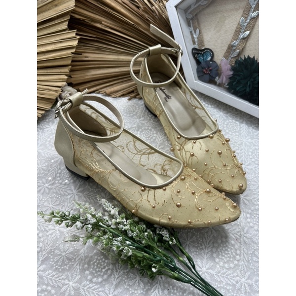 sepatu wanita cantik rafaizoutfit calia purie gold tinggi 3cm tahu