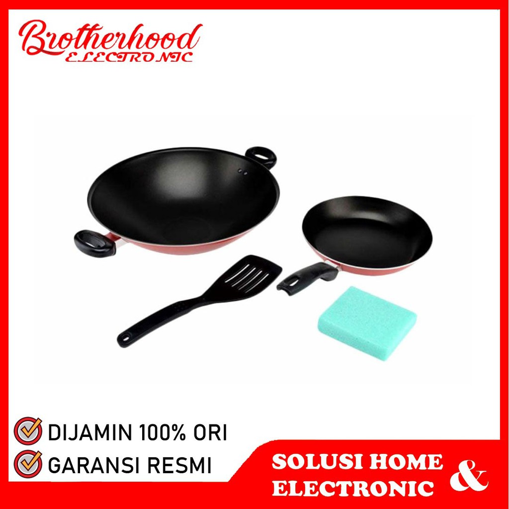 (BISA COD) Maxim valentino set teflon wajan penggorengan frypan (DIJAMIN ORIGINAL)