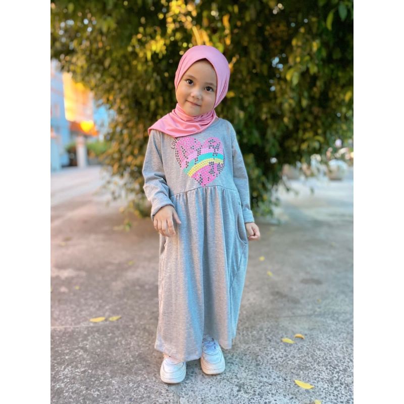 Gamis Anak Ataya Original Hooneybee Smilee Kaos Super Premium Pakaian Anak Perempuan Terlaris Termurah Best Seller