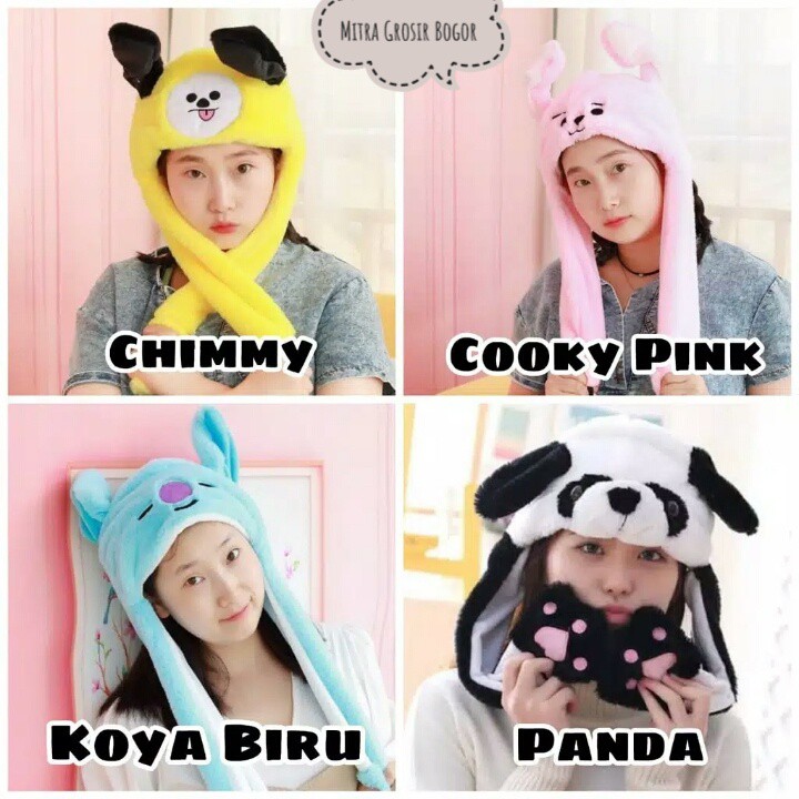 [ LED ] Rabbit Hat LED / Topi Telinga Bunny Bergerak Kupluk Kelinci Stitch Pony Unicorn lagu musik