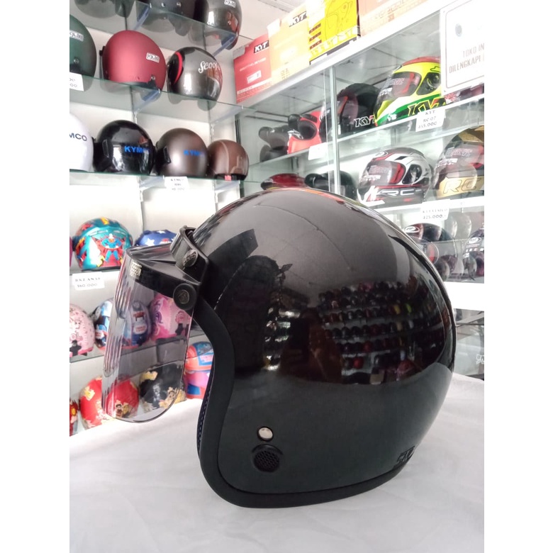 Igloo Helm Polos Kaca Bogo Original Warna Gunmet Glossy Berlabel SNI Bisa COD Free Packing Kardus & 