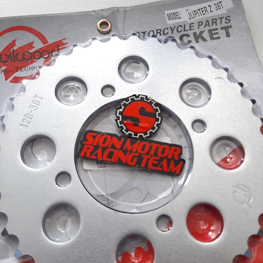 Gir Gear Belakang / Rear Sprocket Yamaha Vega / F1ZR / JUPITER / RX King 428-38T Chrome Wilwood-1