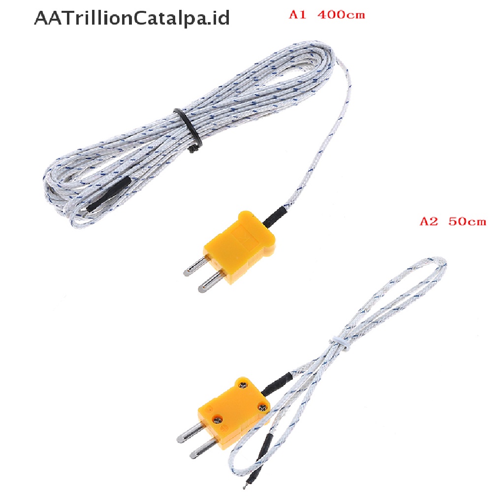 Aatrillioncatalpa 1PC Kabel probe sensor Suhu Tipe K 0.5 / 4m