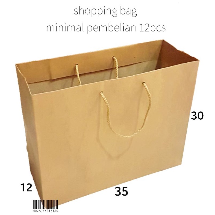 

paper bag coklat P35 L12 T30 paperbag polos goodie bag tas kertas kantong kertas shopping bag jumbo