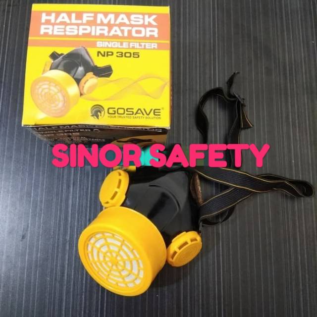 Masker Respirator NP 305 SINGLE Filter RC 203 Anti Asap Debu Chemical