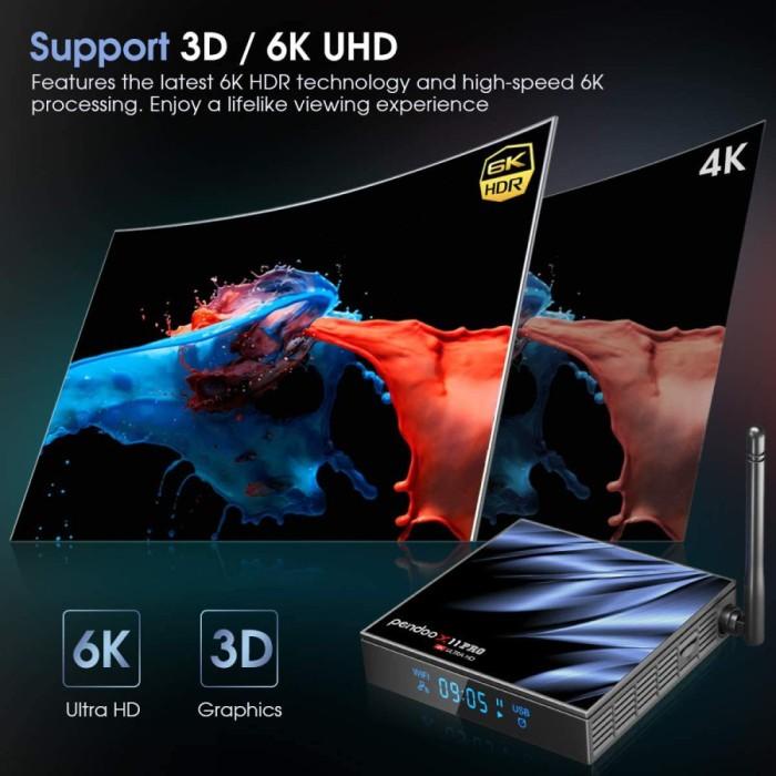 ANDROID TV BOX PENDOO X11 PRO RAM 4G ROM 64G ANDROID 10 ALLWINER H616