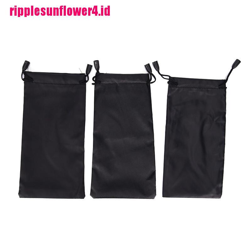 3 Pcs Kain Pembersih Kacamata Bahan Microfiber Lembut Warna Hitam