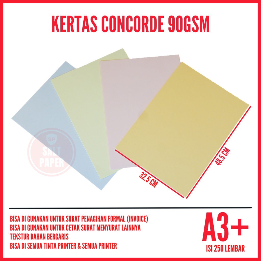 

Concorde A3 Plus 90gr isi 250 lembar / Kertas Concorde A3 Plus