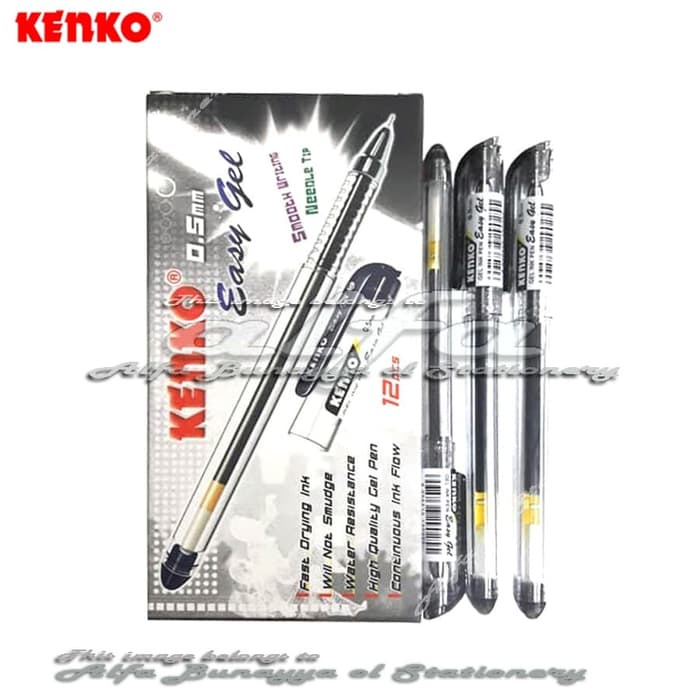 

MURAH KENKO Pulpen Easy Gel 0.5 (Pak isi 12) - Pen Tinta 0,5 - Lancip Tajam - Merah