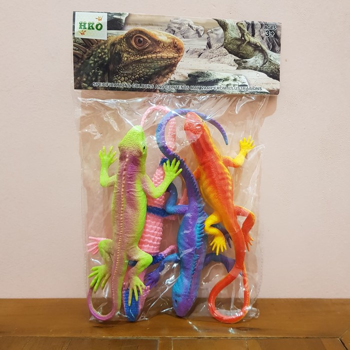 Must Have Alma Set Mainan Hewan Reptile Kadal - Set Mainan Hewan Reptil Karet Termurah