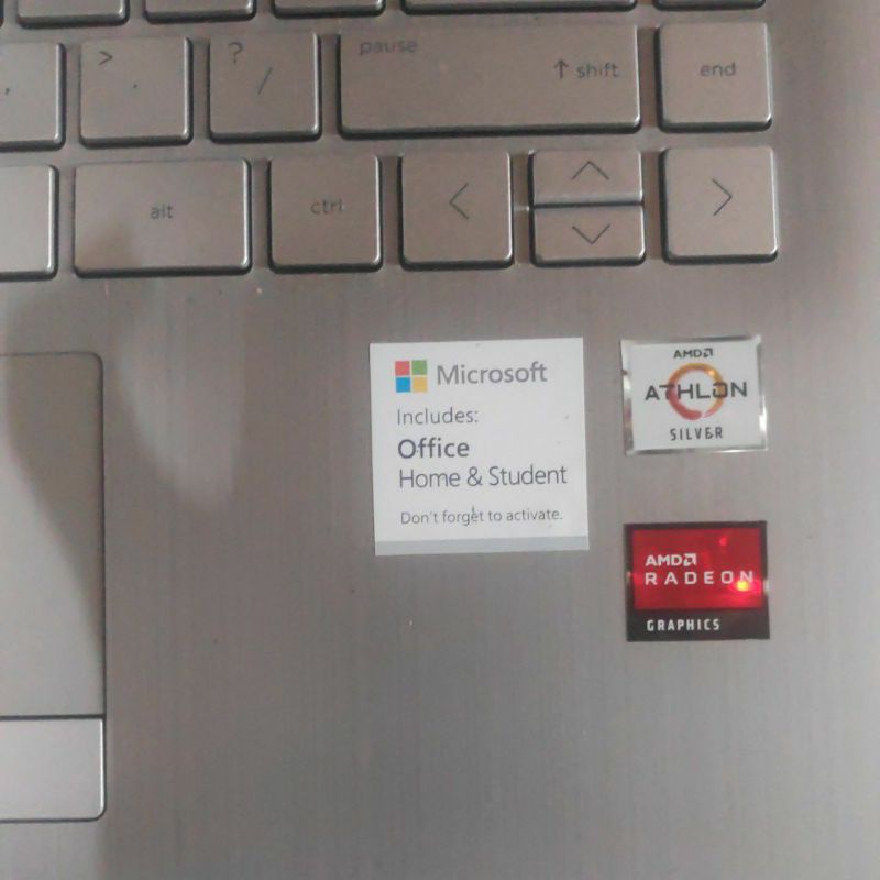 laptop hp 14s dk 1507AU athlon silver 3050au 4GB ram DDR4,SSD 512