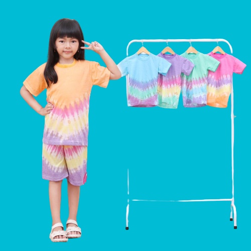 Setelan Anak Perempuan Pelangi Usia 1-8 Tahun Celana Panjang dan Lengan Panjang | Setelan Abstrak Anak | Setelan Kaos Anak | Setelan Barong Anak