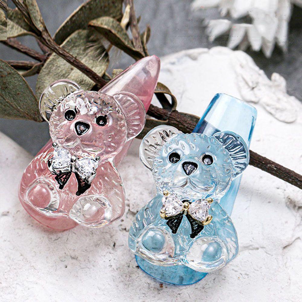 Mxbeauty Bear Nail Art Dekorasi Jepang Jelly Bear Lucu Kartun DIY Hiasan Kuku