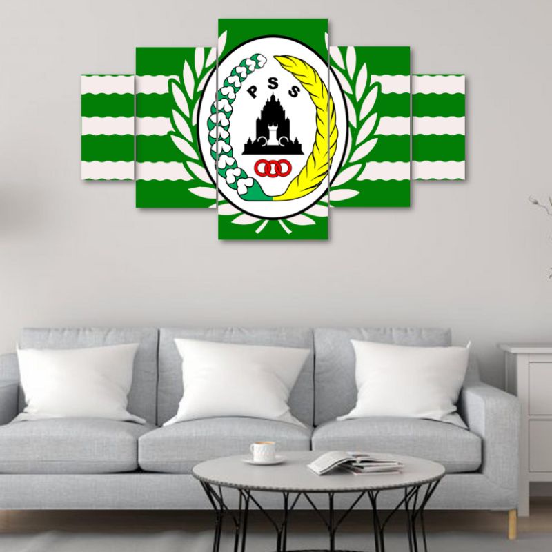 hiasan dinding walldecor poster kayu logo club custom pss sleman 5 40x70 cm