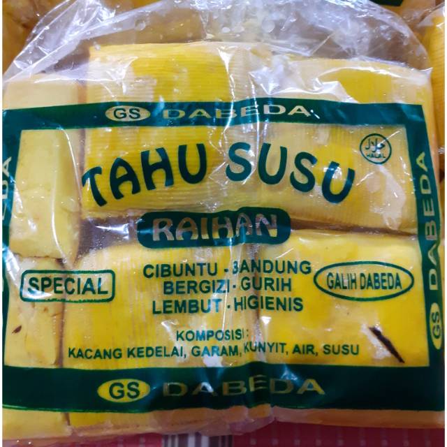 

TAHU SUSU KUNING CIBUNTU BANDUNG isi 6 biji Ukuran Sedang / Sayur Sembako Murah Bandung