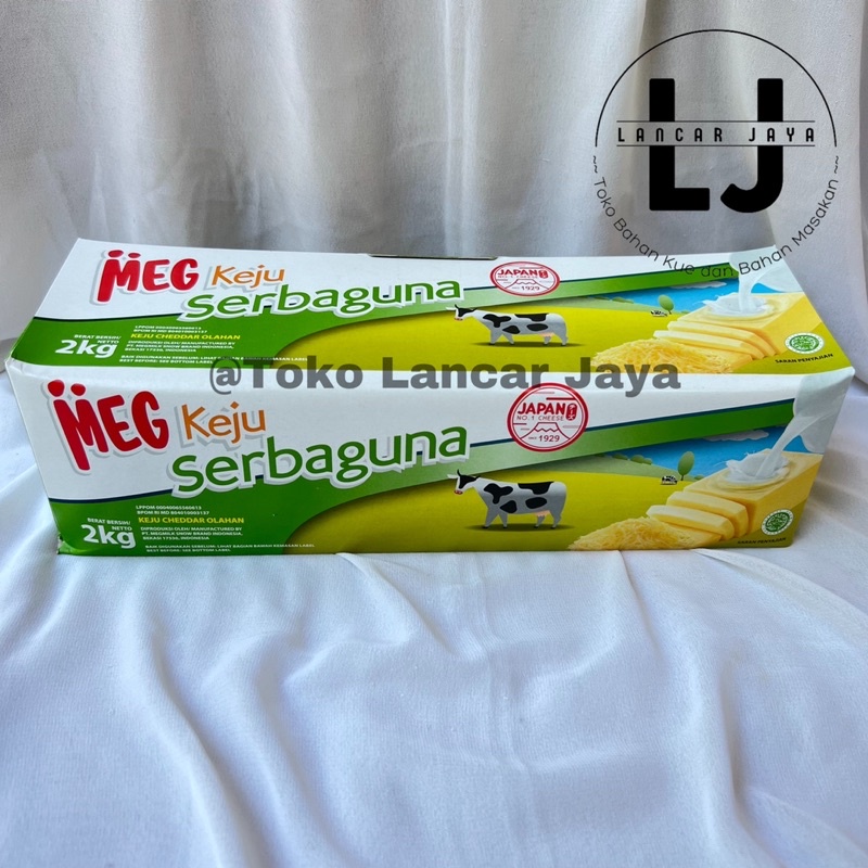

Meg Keju Serbaguna 2 Kg | Keju Meg Serbaguna | Meg Keju Cheddar | Keju Meg Hijau | Keju Terlaris