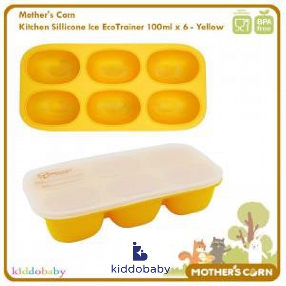 Mother's Corn Kitchen Silicone Ice Ecotrainer 100ml x 6 - Yellow