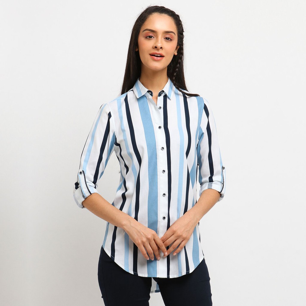 

C2 Hafwen Blue Casual Shirt