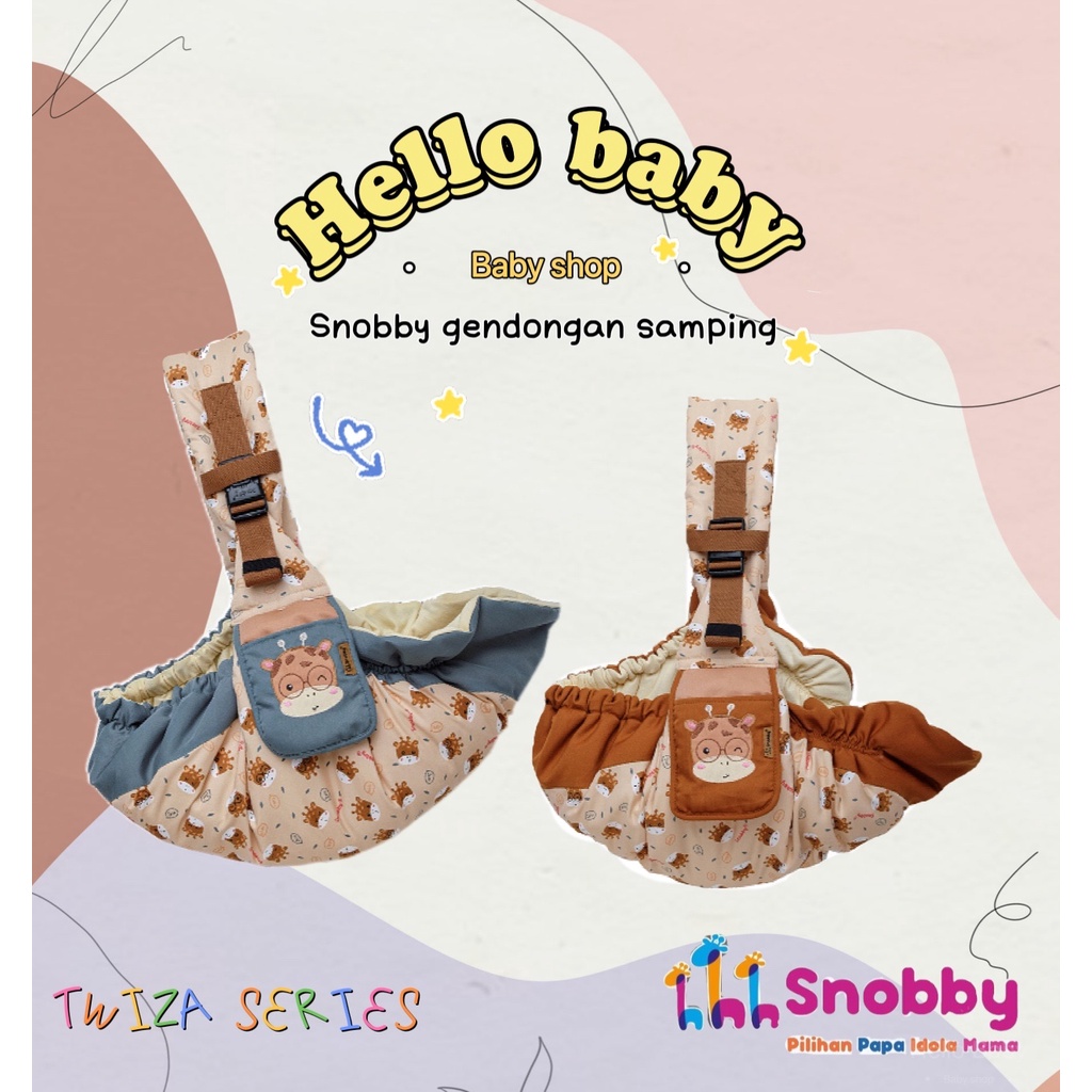 Snobby Gendongan Bayi Samping Cocok u/ Newborn + Saku Bordir Twiza Series - TPG6942